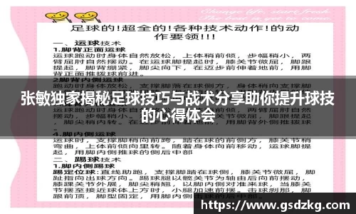 张敏独家揭秘足球技巧与战术分享助你提升球技的心得体会